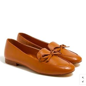 NEW J.Crew Tan Bow Loafers Size 7.5